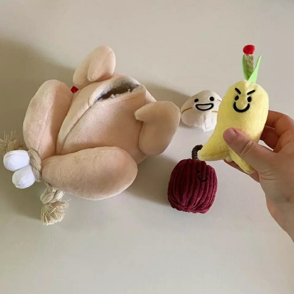 Chinese Asian chicken soup hide and stuff dog toy - Picture 5 of 7